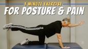 1 Minute Exercises to Improve Posture \u0026 Reduce Back Pain