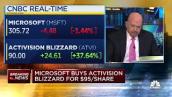 Jim Cramer reacts to Microsoft