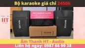Bộ karaoke gia đình giá rẻ chỉ 2450k gồm amply 203N + đôi BMB450 bass 25 từ kép