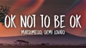 Marshmello \u0026 Demi Lovato - OK Not To Be OK (Lyrics)