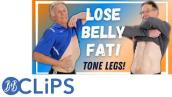 Lose Belly Fat \u0026 Tone Legs. No Gym-No Time (B\u0026B Clips)